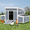 Gray, variant on Yodolla 56" Wooden Chicken Coop, Gray with 6 Nesting Boxes & Removable Tray.