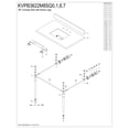 thumbnail image 3 of Kingston Brass KVPB3622M8SQ6 Edwardian 36" Carrara Marble Console Sink with Brass Legs (8-Inch, 3-Hole), Carrara Marble White/Polished Nickel, 3 of 5
