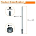 thumbnail image 2 of Uxcell 3pcs #1 Phillips Screwdriver Bit PH1 1/4" Hex Shank 6" (150mm) Long 0.16" Rod Magnetic Cross Head Drill Bits S2 Steel Industrial Screw Driver Bit for Electric Power Tools, Blue, 2 of 7