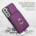 thumbnail image 6 of ELEHOLD Case for Samsung Galaxy S22 Plus,Business PU Leather Stand Case with Card Holder & Ring Holder,Deeppurple, 6 of 7