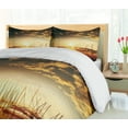 thumbnail image 5 of Ambesonne Marine Duvet Cover Sets, Boats on the Pier, 2-King, Orange Black Pale Yellow, 5 of 7