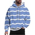 thumbnail image 2 of Sudadera con capucha para hombre, estilo casual, con cuello redondo, estampado, manga larga, blusa de poliéster, 2 of 6