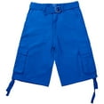 thumbnail image 1 of North 15 Men's Belted Clasic Cargo Pockets Twill Shorts-4550-Ryl-40, 1 of 2