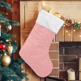 thumbnail image 5 of GZHJMY 1PCS Plain Light Red Solid Color Christmas Stockings, Family Holiday Party Personalized Gift, Christmas Decorations Mantel Decor, 12"x18", 5 of 7