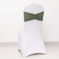 thumbnail image 6 of Efavormart 5 Pack Dusty Sage Green Wide Ruffled Spandex Chair Sash Band - 8"x13", 6 of 11
