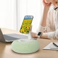 thumbnail image 4 of Green Fluffy Pillow With Adjustable Phone Stand Short Version Holder Green Color For Mobile Devices Foldable Tabletop Support, 4 of 5