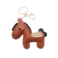 thumbnail image 2 of Llavero Caballo Colgante Accesorio Bolso PU Cuero Adorno Decorativo Ornamento Animal Diseño Elegante Adecuado para Regalo Decoración de Bolso 11cmx10c, 2 of 9