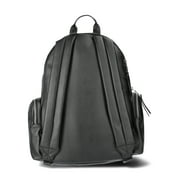 Madden NYC 18.5 Womens Dome Backpack with Front Pocket and Removable Pouch, Black