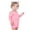 Pink, variant on Baby Girl's Sheer Jersey Raglan Long Sleeve Onesie, Blk, 24 M