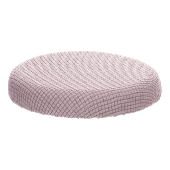 Unique Bargains 11 Inches Round Bar Stool Cover Washable Elastic Stool Cushion Slipcovers Light Pink