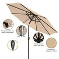 thumbnail image 3 of AIJIA 9FT Umbrella Outdoor Patio Umbrella with Solar Lights, Patio Table Umbrella, Wind Resistant, Waterproof, Fade-Resistant, Sunshade, 3 of 9
