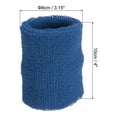 thumbnail image 2 of Uxcell 8x10cm Sport Wrist Bands Cotton Absorbent Athletic Sweatband, Lake Blue, 6 Pack, 2 of 6