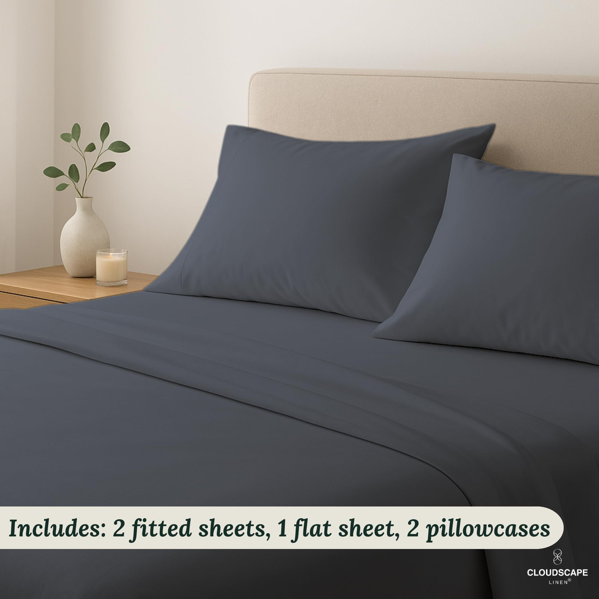 CLOUDSCAPE LINEN Set Di Biancheria Da Letto In 100% Cotone