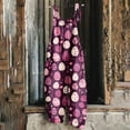 thumbnail image 2 of QATAINLAV Womens Easter Jumpsuits Casual Cold Shoulder Strap Rompers Fashion Rabbit Egg Graphic Print One Piece Pants with Pockets Holiday Clothes Multicolor S Vacation Sale, 2 of 6