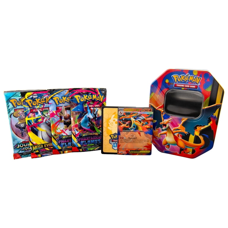 Pokemon Trading Card Games Mega Charizard Tin ( 1 Tin at random ) Pokemon Trading Card Games Mega Charizard Tin ( 1 Tin at random )