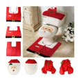 thumbnail image 3 of Inteprter Patrón navideño a prueba de moho, impermeable, cubierta de asiento de inodoro para baño, almohadilla para pies y juego de cubierta de tanque Kits de decoración para fiestas No.1 Inteprter HA047121-01, 3 of 6