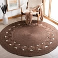thumbnail image 2 of SAFAVIEH Natural Fiber Morgan Solid Area Rug, Brown, 7' x 7' Round, 2 of 7