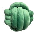 thumbnail image 1 of Almohada de bola redonda con nudo de cuerda de tres hilos tejida a mano para decoración del hogar, almohada de bola con nudo de terciopelo de cristal, 1 of 6