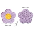 thumbnail image 2 of Silicone Pet Mat, Dog Licking Mat, Dog Slow Feeder, Relaxation Relief for Dogs, Sunflower Two-Tone Purple Yellow 6 X 0.5 in Grade Silicone Pet Lick Pad, Spreads Wet, Peanut Butter, 2 of 8