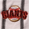 thumbnail image 2 of Infant White San Francisco Giants Pinstripe Power Hitter Romper, 2 of 2