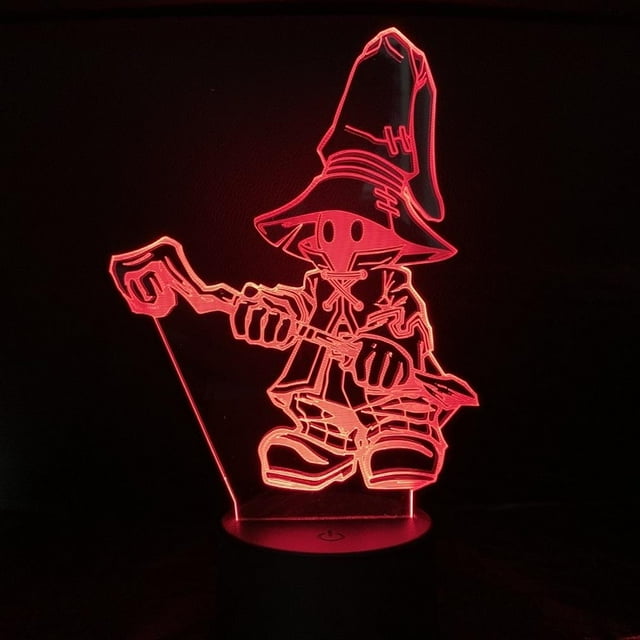 Luz LED 3D Night Light Fantasy Black Mage para dormitorio infantil