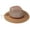Coffee, variant on Skymirror Strap Decor Adjustable Drawstring Hollow Out Cowboy Hat Man Breathable Holes Straw Sunshade Hat Adult Headwear