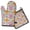 Yellow Ethnic Floral, variant on Orange Ethnic Geometric Pattern Kitchen Oven Mitt and Pot Holder Sets 2 Pcs for Baking, Cooking and Grilling, Heat Resistant Up To 392 °F