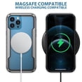 thumbnail image 3 of Dteck Transparent Back Case for iPhone 15 Pro,Magnetic Metal Bumper Case Compatible with Mag-Safe Shockproof Rubber Clear PC Cover,Grayblack, 3 of 8