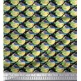 thumbnail image 1 of Soimoi Poly Georgette Fabric Bird,Palm Tree & Sun Nature Print Sewing Fabric Yard 52 Inch Wide, 1 of 3