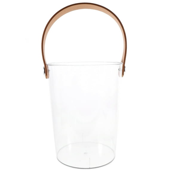 WEUVEB Transparent Ice Bucket with Handle for Bar and Party Use