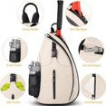 thumbnail image 6 of Yucurem Tennis Sling Backpack Crossbody Bag for Men & Women, Waterproof Crossbody Sling Pickleball Bags for Pickleball Tennis Racketball and Travel (White), 6 of 9
