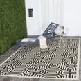 thumbnail image 2 of Safavieh Courtyard Holly Geometric Indoor/Outdoor Area Rug, Sand/Black, 9' x 12', 2 of 17