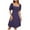 Gray, variant on Summer Beach Dresses for Womens 2025 Plus Size Fashion Casual Solid Color Neck Sleeve Dress