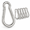 Silver-5.3 Inch, variant on Stainless Steel Spring Snap Hook Carabiner - 304 Caribeener Clips Set Of 6