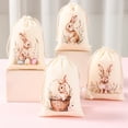 thumbnail image 5 of Jiibva 6Pcs Easter Burlap Bag, Drawstring Gift Bag, Easter Bunny Rabbit Linen Jute Bag Hunt Bag Party Favor Bag Snack Pack Bags for Easter Birthday Treats Goodie, 5 of 7