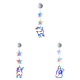 thumbnail image 1 of 3 Luces LED Navideñas para Cortina Decorativa Ventana Multicolor (ciervo), 1 of 9