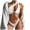 C846/White, variant on XIYON Bikini Sets For Women Solid Color V Neck Knot Front Push Up High Leg Thong Two Piece Swimsuit Bathing Suit 2026