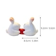 thumbnail image 2 of FRCOLOR  Flocked Decoration Rabbit Ornament Cute Bunny Figurine Sculpture Lovers, 2 of 8