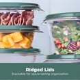 thumbnail image 6 of Rubbermaid 12 Pack TakeAlongs Clear Food Storage Container with Lid, 2.9 Cup, Green, 6 of 6