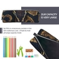 thumbnail image 5 of Cauagu Ball Phyton Snake Print Leather Pencil Pen Case - Stationery Bag Portable Stationery Bag Big Capacity Pencil Pouch Cosmetic Organizer Bag for Men & Women, 5 of 7