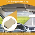 thumbnail image 2 of Clip para gafas de sol en el coche Unique Bargains con soporte magnético universal para parasol de coche de cuero Nappa beige 7.5x5cm 1 Pcs, 2 of 7