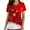 Red, variant on Fheaev Ugly Christmas Scrubs Top For Women Graphic Printed Winter Holiday Pullovers T-Shirt Blouse Top V-Neck Long-Sleeved Loose Working Uniform With Pocket