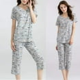thumbnail image 2 of Tops de pijama para mujer con pantalones capri Conjuntos de pijama Xemadio CJWUS-5059, 2 of 6