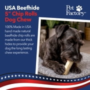 Pet Factory Beefhide Chip Rolls Natural Flavor - 5, 22 Count