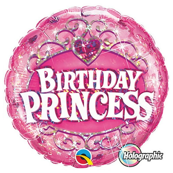 18 inch Birthday Princess Qualatex Foil Mylar Balloon - Party Supplies Decorations
