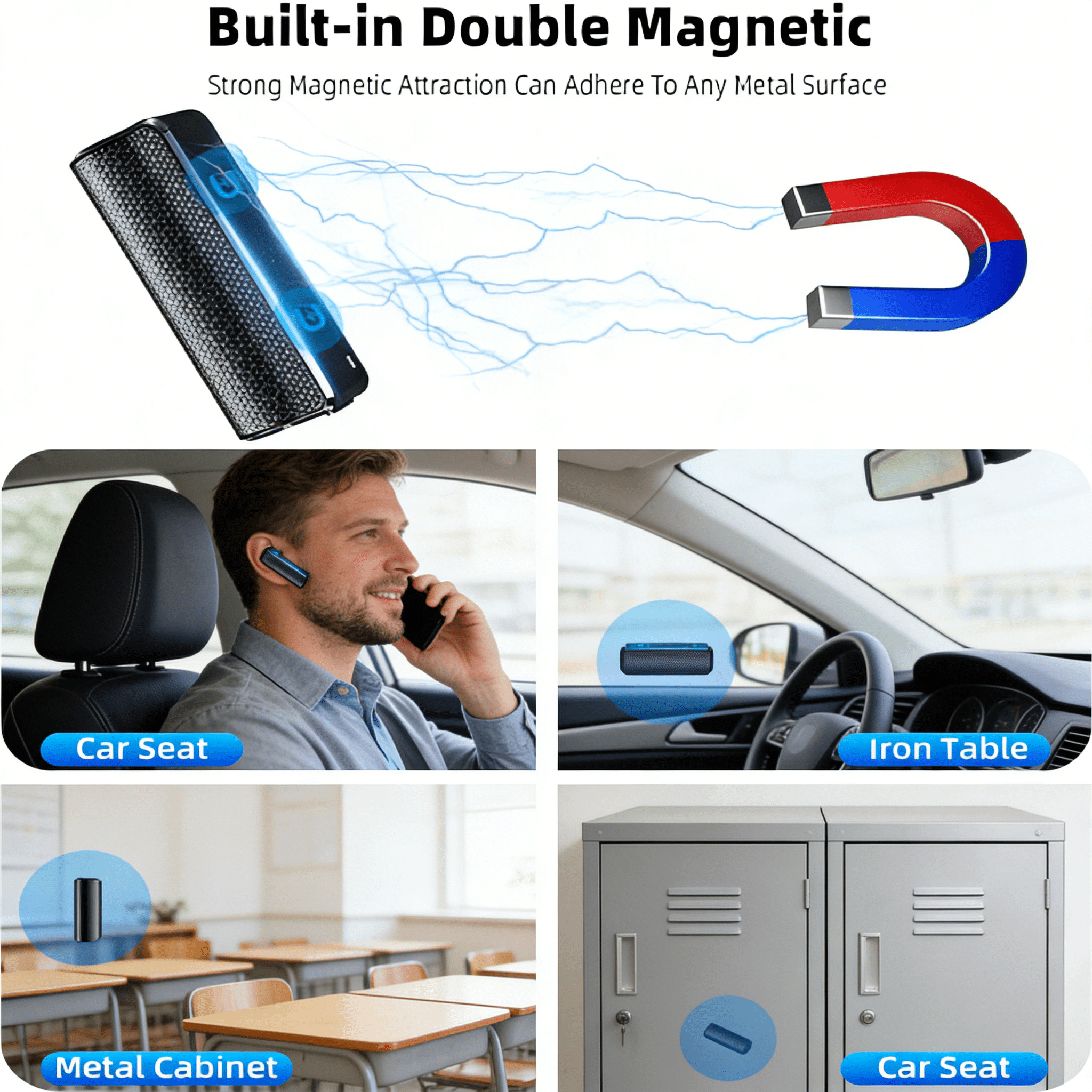 GJX 128G Magnetic Voice Recorder with Triple Noise Reduction, 1600 Hours of Recording Capacity, Voice Activated Recorder, Digital Voice Recorder for Meetings/Interviews/Classes