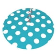 thumbnail image 5 of Cauagu 36" Christmas Tree Skirt Sky Blue And White Polka Dot Pattern Christmas Tree Decorations Tree Mat for Xmas Decorations Occasion Holiday Home Decor -36", 5 of 7