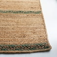 thumbnail image 3 of SAFAVIEH Natural Fiber Seanna Striped Area Rug, Natural/Green, 6' x 6' Square, 3 of 11