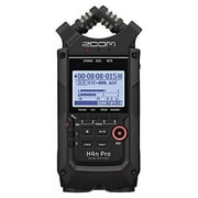Zoom H4n Pro 4-Track Portable Recorder, All Black, Stereo Microphones, 2 XLR/ ? Combo Inputs, Battery Powered, for Stereo/Multitrack Recording of Music, Audio for Video, and Podcasting