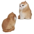 thumbnail image 4 of Muñeca de gato de simulación estatua de gato peluda de decoración realista exquisita amarilla suave para dormitorio para niños ANGGREK Otros, 4 of 8